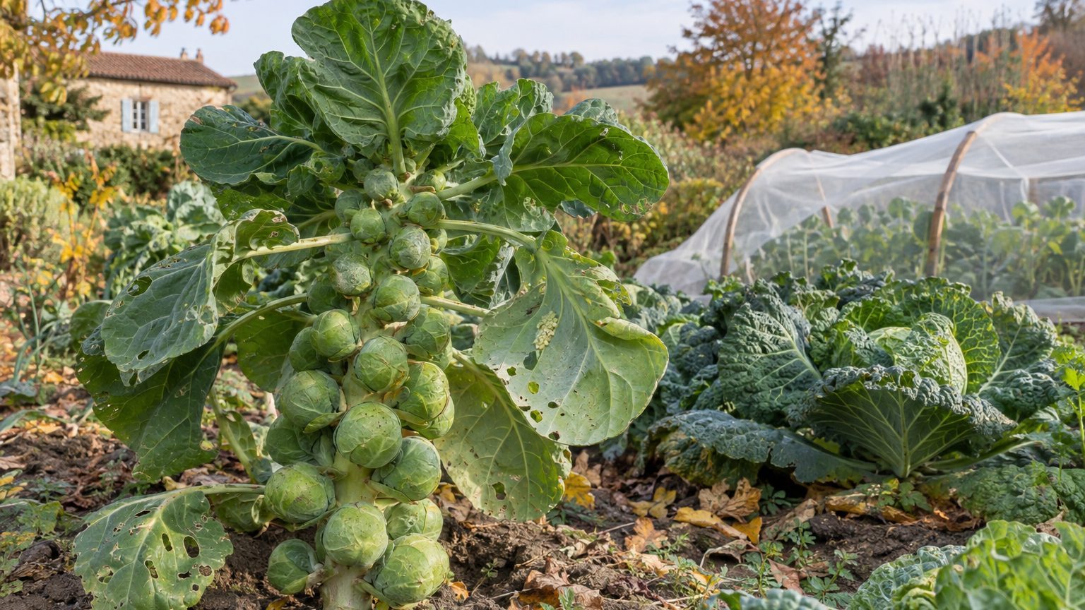 Choux de Bruxelles : chenilles et feuilles mangées, que faire