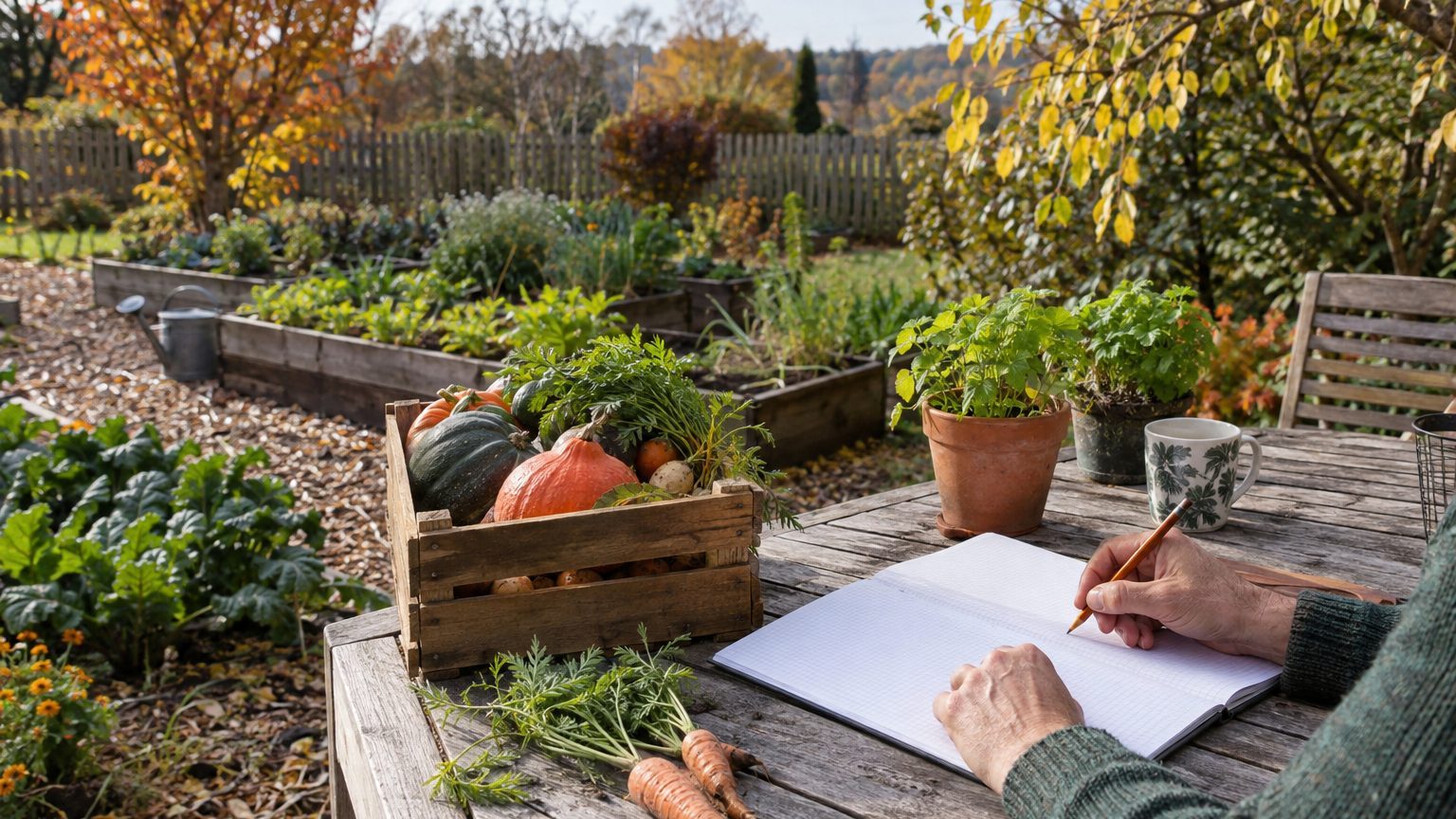 Dessiner son potager sur papier : mesures, planches et rotations