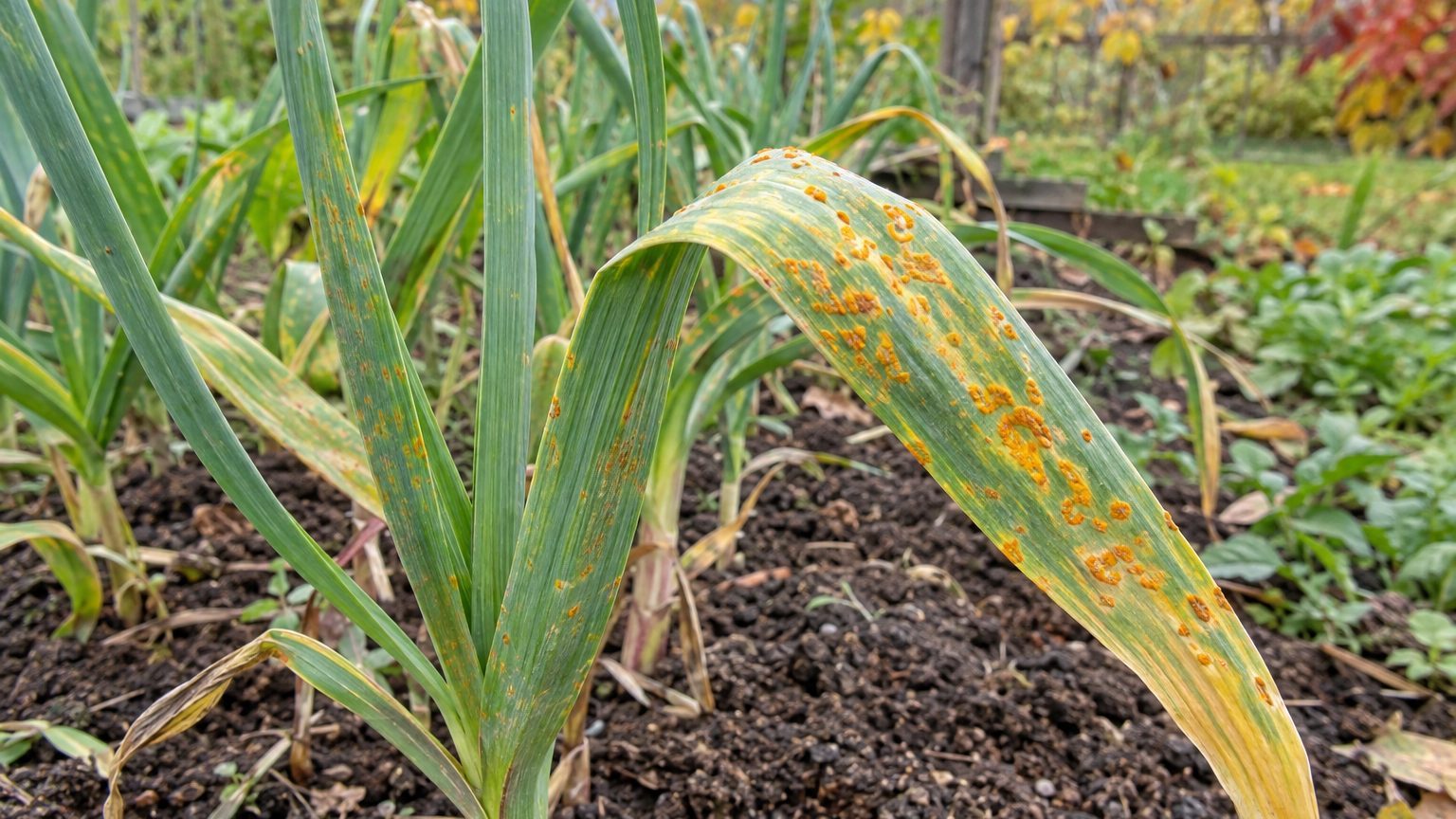 « Je pensais que les vieilles feuilles de poireau allaient nourrir la terre » : pourquoi mon ail s'est couvert de taches o...