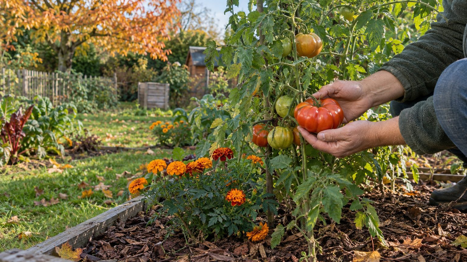 Tomates en permaculture : sol nourri, guilde et mildiou