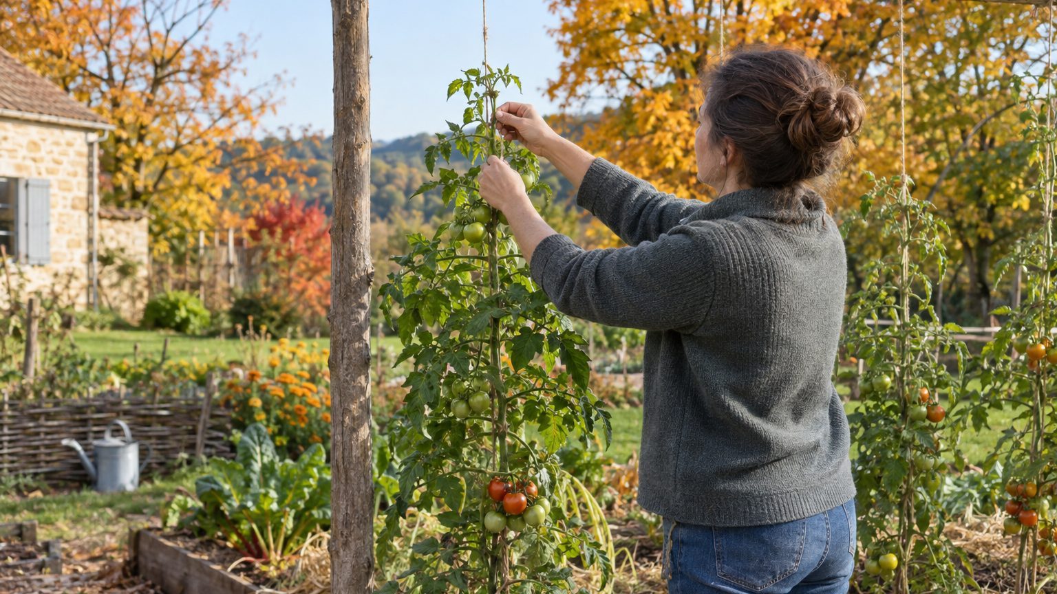 Tuteur de tomate en ficelle : la méthode simple et économique